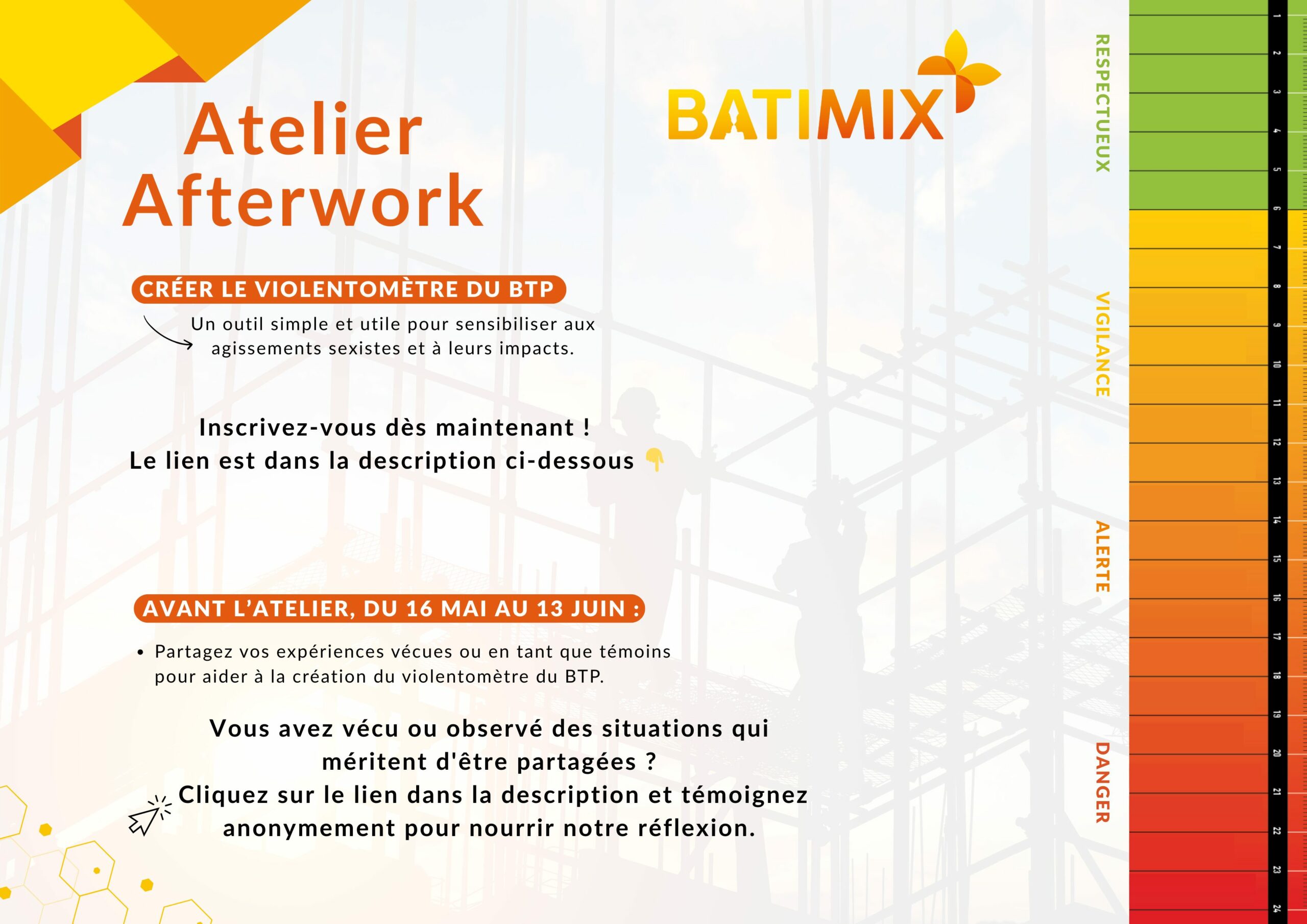 Création du Violentomètre du BTP lors de l'atelier BATIMIX